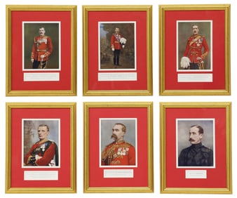 (6) ENGLISH PRINTS, PORTRAITS OF MILITARY COMMANDERS IN REGALIA