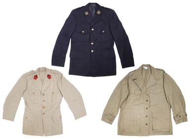 (3) VINTAGE FRENCH MILITARY FIELD & UNIFORM JACKETS