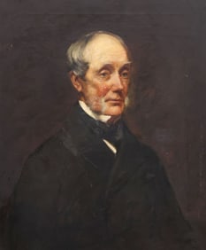 FRAMED ENGLISH SCHOOL OIL PAINTING, PORTRAIT OF A GENTLEMAN