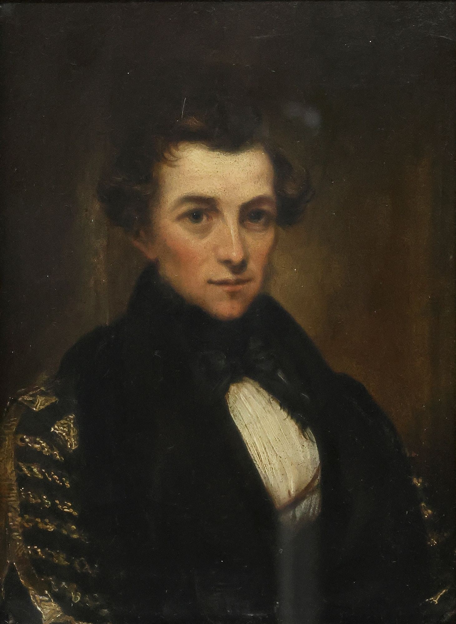 FRAMED ENGLISH SCHOOL OIL PAINTING, PORTRAIT OF A YOUNG MAN (1 of 4)