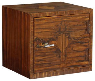 ENGLISH GRAIN-PAINTED METAL FOLIO SAFE, EARLY 20TH C.