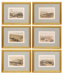 (6) AFTER DAVID ROBERTS (D.1864) TRAVELOGUE PRINTS, 'THE HOLY LAND'
