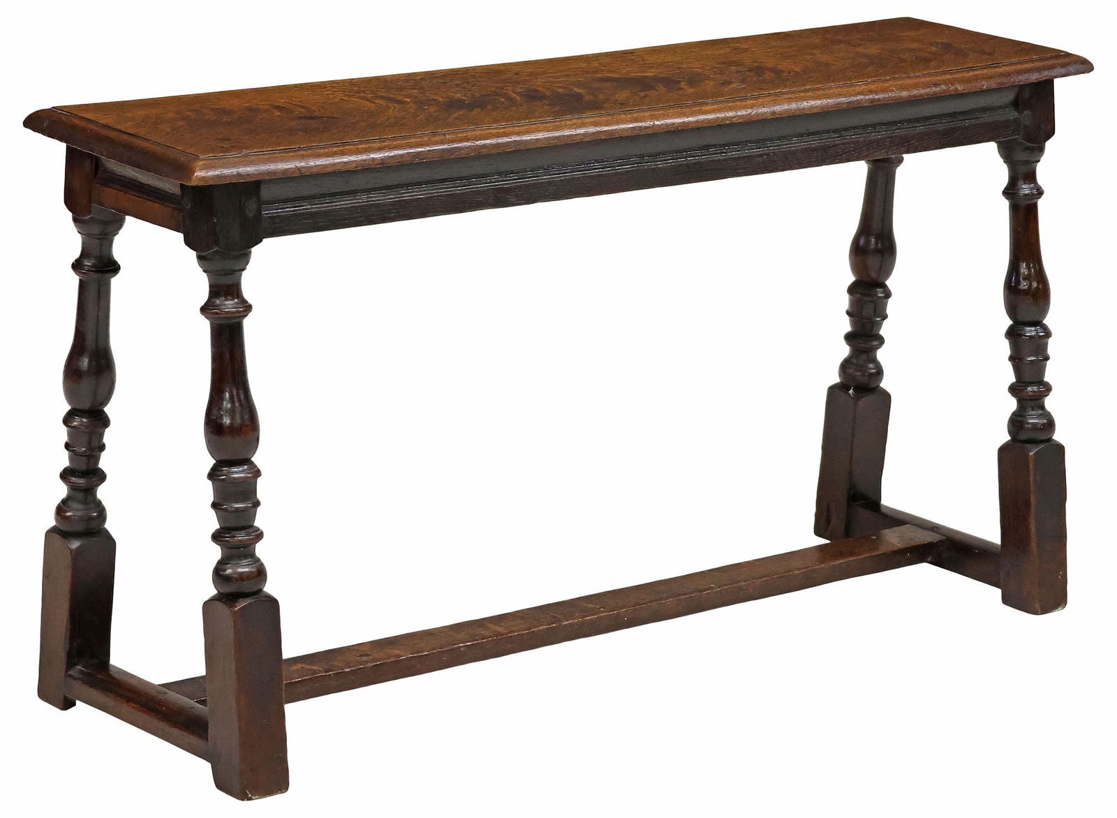 ENGLISH OAK TURNED LEG BENCH/ LONG STOOL (1 of 4)