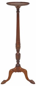 ENGLISH CHIPPENDALE STYLE CARVED MAHOGANY PEDESTAL