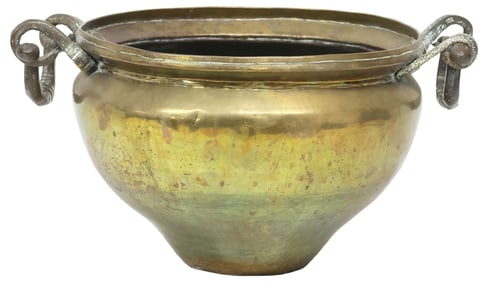 ENGLISH GEORGIAN URN-FORM BRASS PLANTER / JARDINIERE