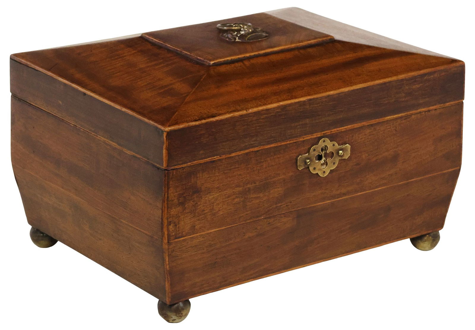 ENGLISH REGENCY MAHOGANY SEWING BOX & ACCESSORIES (1 of 6)