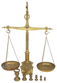 ENGLISH SHOP COUNTER BALANCE BEAM SCALES & WEIGHTS