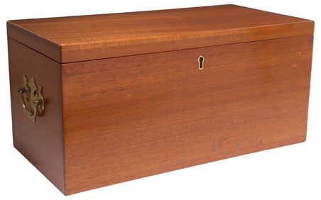 LARGE ENGLISH MAHOGANY FITTED SERVICE BOX