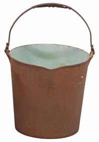 ENGLISH VICTORIAN CAST IRON COAL / ASH BUCKET