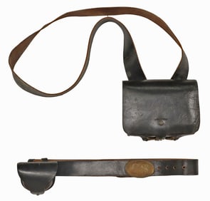 (2) REPRODUCTION CIVIL WAR CARTRIDGE & PERCUSSION CAP BELTS/ BOXES
