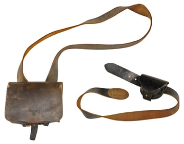 (2) REPRODUCTION CIVIL WAR CARTRIDGE & PERCUSSION CAP BELTS/ BOXES
