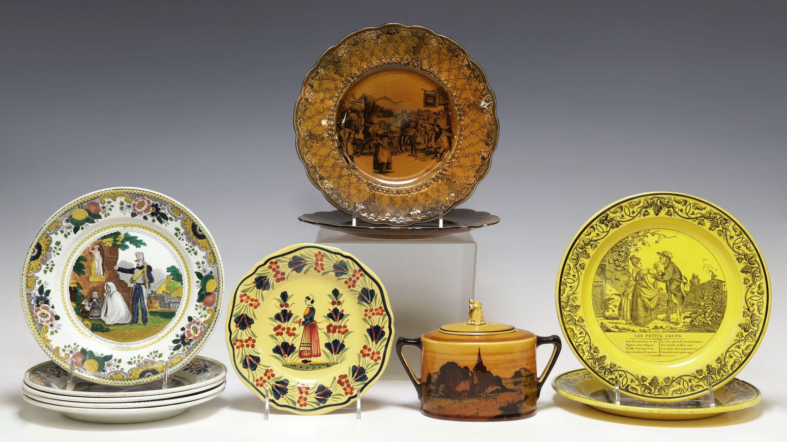 (11) ENGLISH EARTHENWARE & FRENCH FAIENCE TABLEWARE (1 of 10)