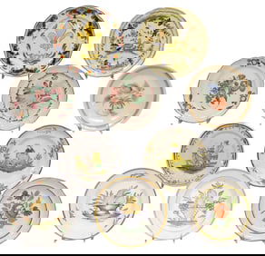 (10) COLLECTION OF FRENCH FAIENCE & CERAMIC PLATES, 2 QUIMPER