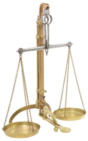 ENGLISH W&T AVERY LTD. BRASS & CAST IRON BALANCE SCALES