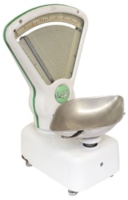 ENGLISH AVERY ENAMELED SHOP COUNTER SCALE