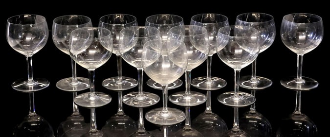 (12) BACCARAT CRYSTAL 'RABELAIS' TALL WATER GOBLETS