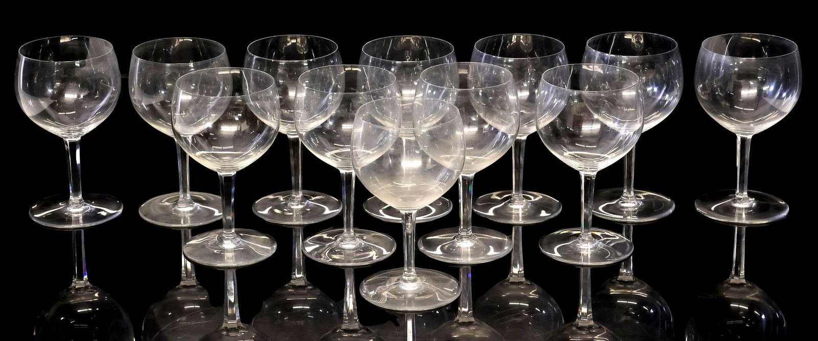 (12) BACCARAT CRYSTAL 'RABELAIS' TALL WATER GOBLETS