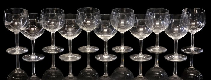 (11) BACCARAT CRYSTAL 'RABELAIS' CLARET WINE GLASSES
