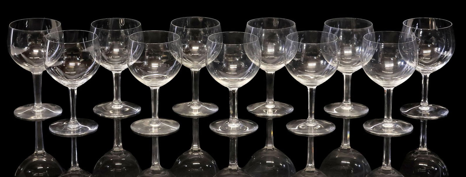 (11) BACCARAT CRYSTAL 'RABELAIS' CLARET WINE GLASSES (1 of 4)
