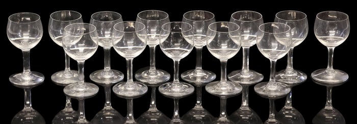 (13) BACCARAT CRYSTAL 'RABELAIS' STEMMED CORDIAL GLASSES