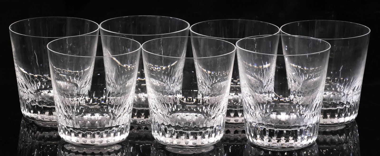 (8) FRENCH ST. LOUIS 'STELLA' CUT CRYSTAL OLD FASHIONED GLASSES / TUMBLERS (1 of 4)