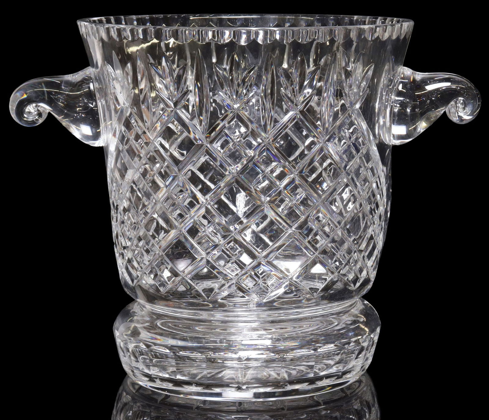LARGE CUT CRYSTAL CHAMPAGNE COOLER /  ICE BUCKET (1 of 3)