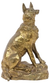 THOMAS FRANCOIS CARTIER (1879-1943) ART DECO GILT-BRONZE SCULPTURE