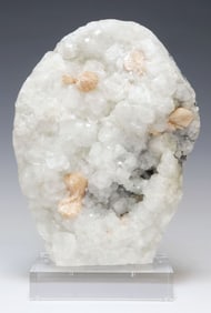 GEOLOGICAL APOPHYLLITE CLUSTER ON ACRYLIC BASE