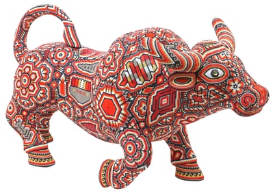 LARGE CHROMA AKA RICK WOLFRYD (B. 1953) 'RED BULL', 25"L