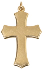 JAMES AVERY 14KT YELLOW GOLD CROSS-FORM PENDANT
