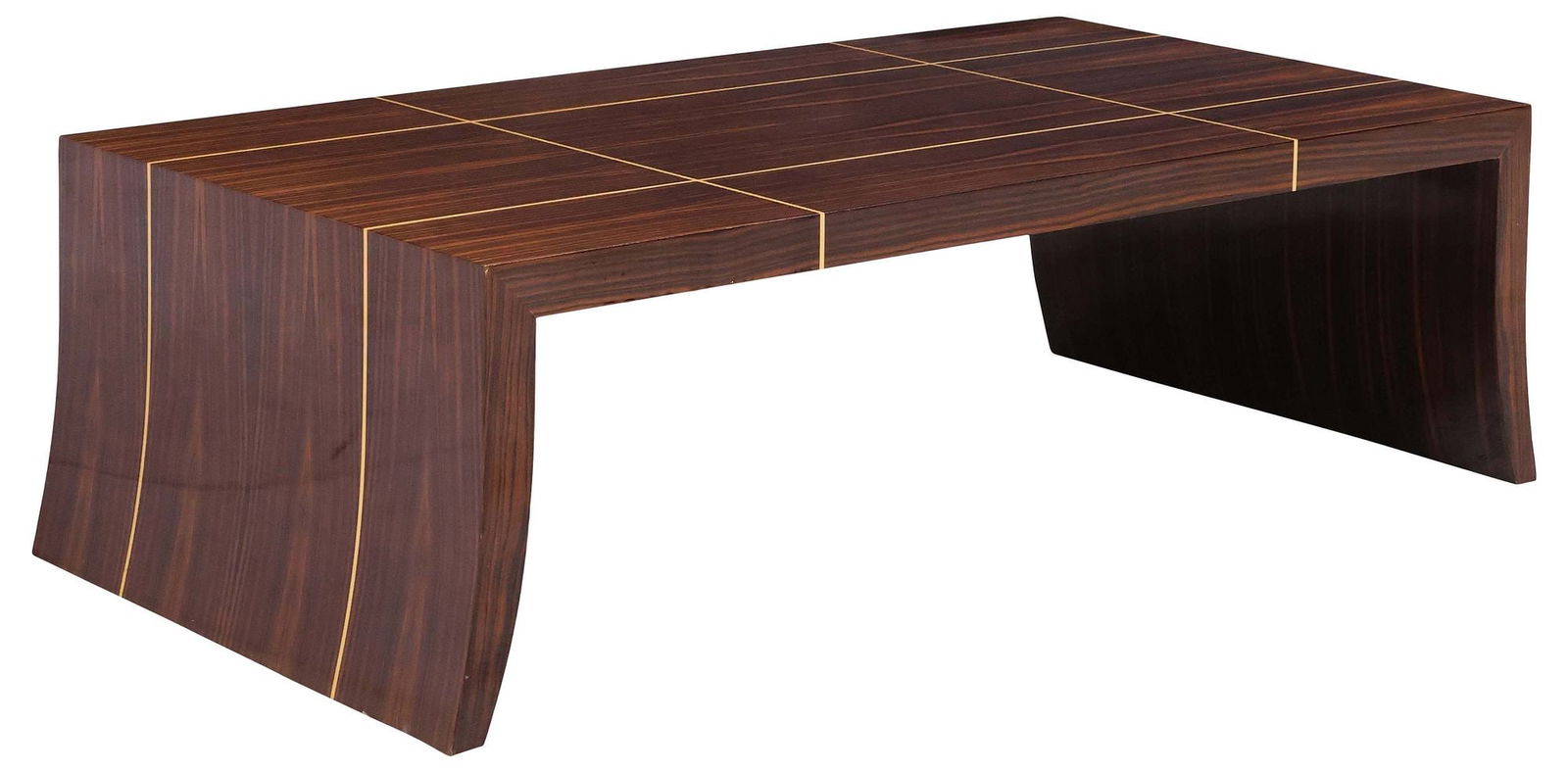 FRENCH ART DECO STYLE INLAID EXOTIC VENEER COFFEE TABLE (1 of 4)