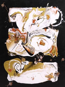 PETRONELLA GREER (B. 1945) PAINTING, 'HESITATION,' 48" X 36"