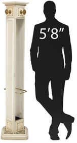 ITALIAN NEOCLASSICAL STYLE PAINTED COLUMNAR STANDING HALL TREE