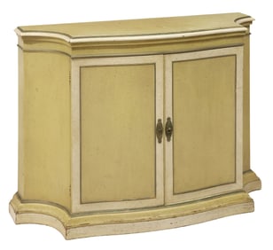 VENETIAN STYLE PAINTED & ANTIQUED HALL CABINET