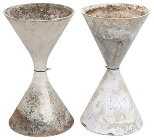 (2) MANNER OF WILLY GUHL MODERNIST 'DIABLO' PLANTERS