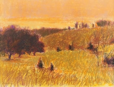 WILLIAM ANZALONE (B.1935) FRAMED PASTEL LANDSCAPE