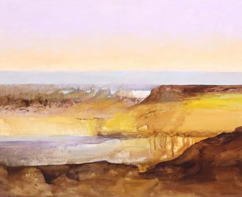 WILLIAM LLEWELLYN HOEY (TEXAS, 1930-1994) ABSTRACT LANDSCAPE PAINTING