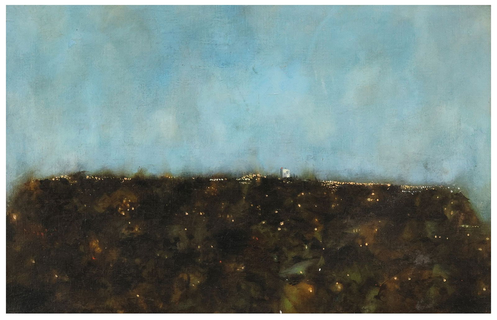 DAN WINGREN (TEXAS, 1923-1998) ABSTRACT OIL PAINTING, 'DRIVE-IN MOVIE' (1 of 5)