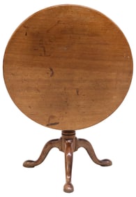 ENGLISH GEORGIAN PERIOD MAHOGANY SWIVELING TILT-TOP TABLE