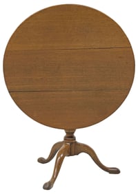 ENGLISH GEORGIAN PERIOD OAK SWIVELING TILT-TOP TABLE