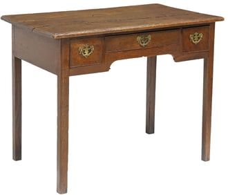 ENGLISH GEORGIAN PERIOD OAK HALL TABLE / LOWBOY, 18TH C.