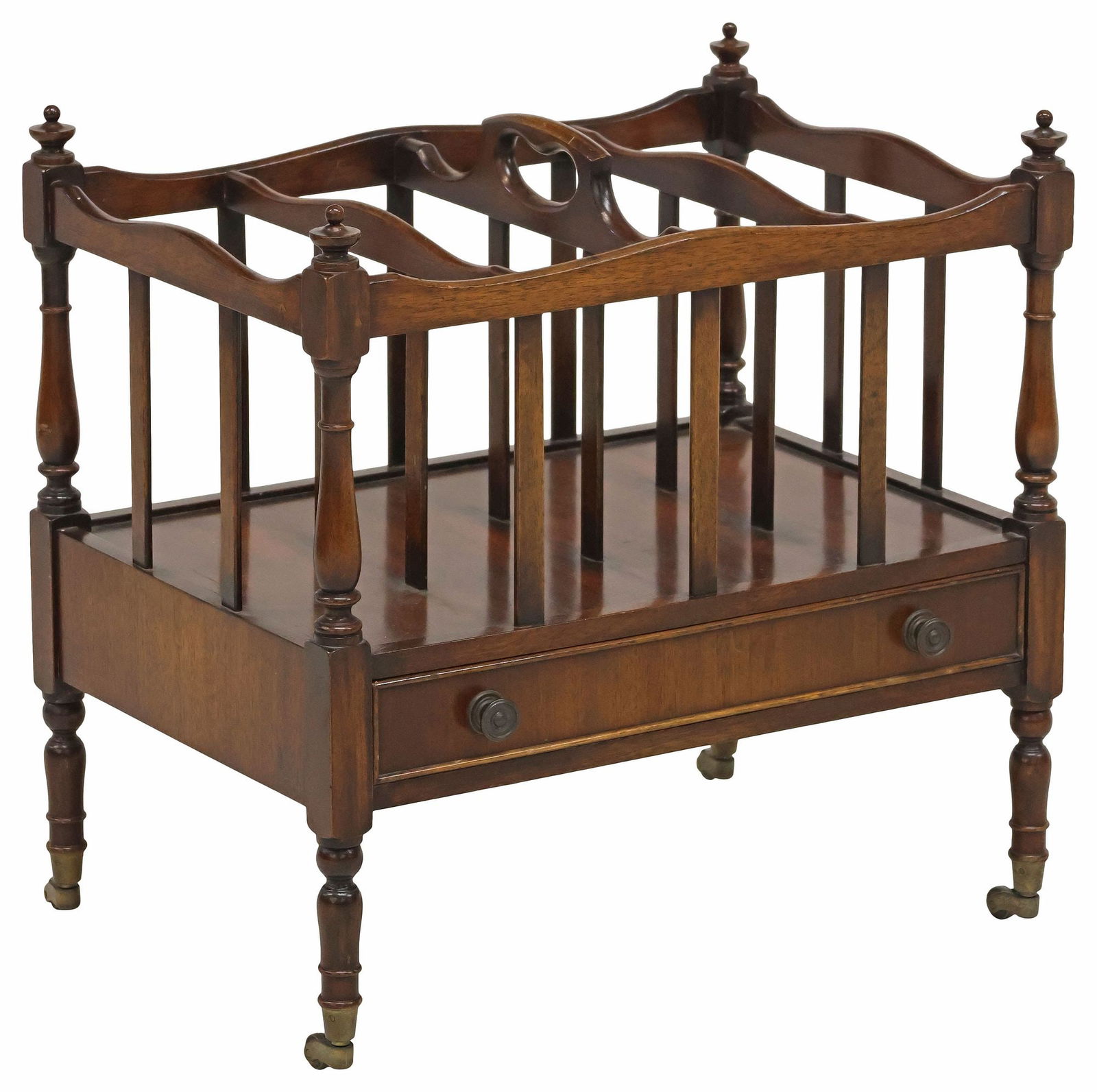 REGENCY STYLE MAHOGANY CANTERBURY / MAGAZINE RACK (1 of 5)
