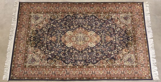 ESTATE HAND-TIED RUG, 7'4" X 4'7.5"
