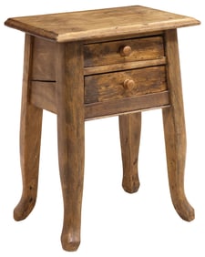 RUSTIC TWO-DRAWER NIGHTSTAND / SIDE TABLE