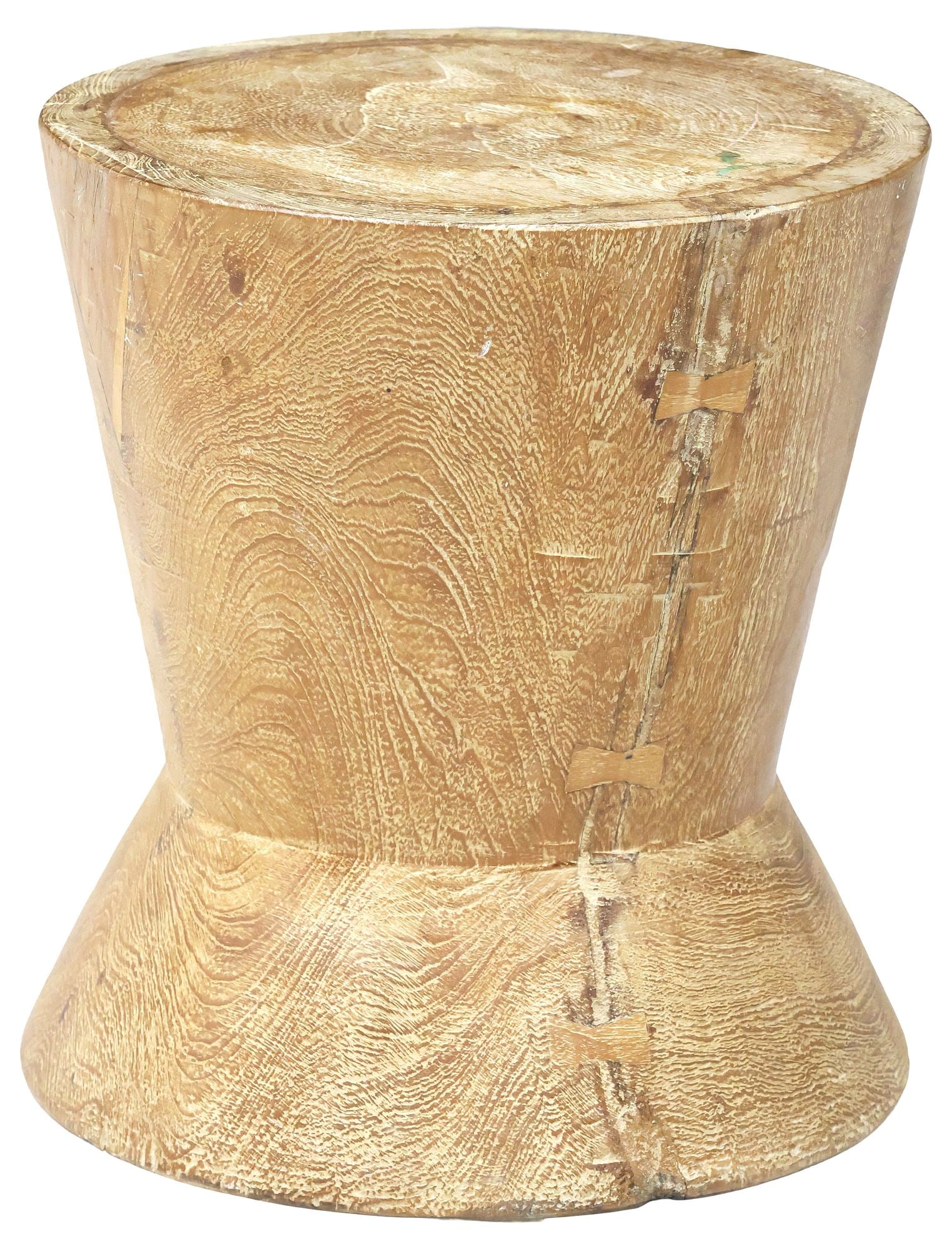 RUSTIC HARDWOOD BUTTERFLY JOINT STOOL (1 of 3)