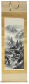 CHINESE INK ON SILK SCROLL PAINTING, SIGNED YICHENG