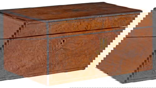 ENGLISH BURLWOOD TRAVEL DESK / WRITING SLOPE