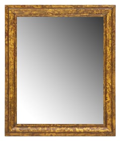 PARCEL GILT RECTANGULAR WALL MIRROR, 33" X 27"