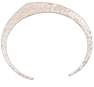 ESTATE RICHARD SHEA SCULPTURAL STERLING SILVER CUFF BRACELET