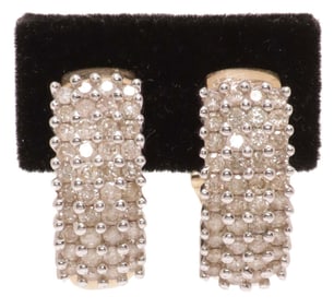 ESTATE 10KT YELLOW GOLD & 2.00 CTTW DIAMOND EARRINGS